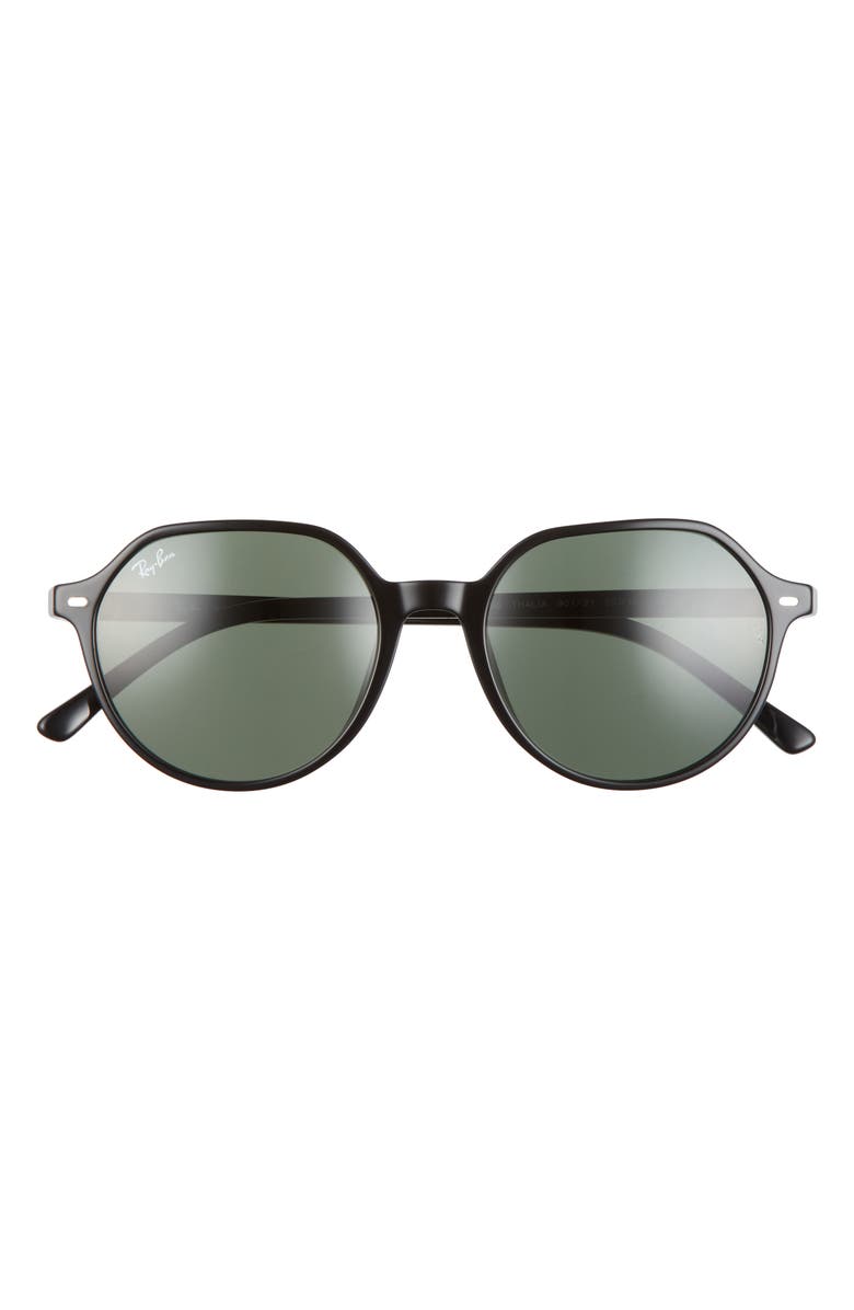 Ray-Ban Thalia 53mm Geometric Sunglasses, Main, color, Black / Green