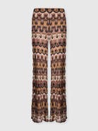 Missoni Trousers In Viscose Lamé Arabesque Motif