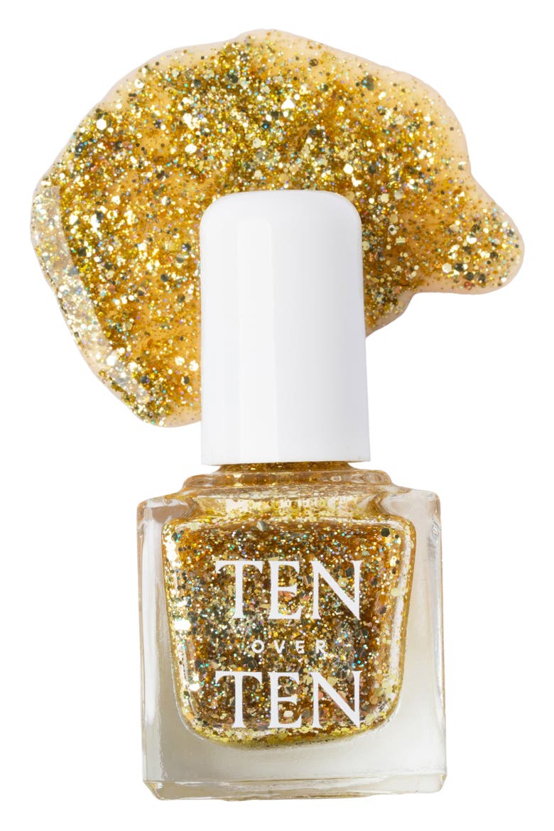 Gold Nail Polish Topper, Main, color, BERGEN