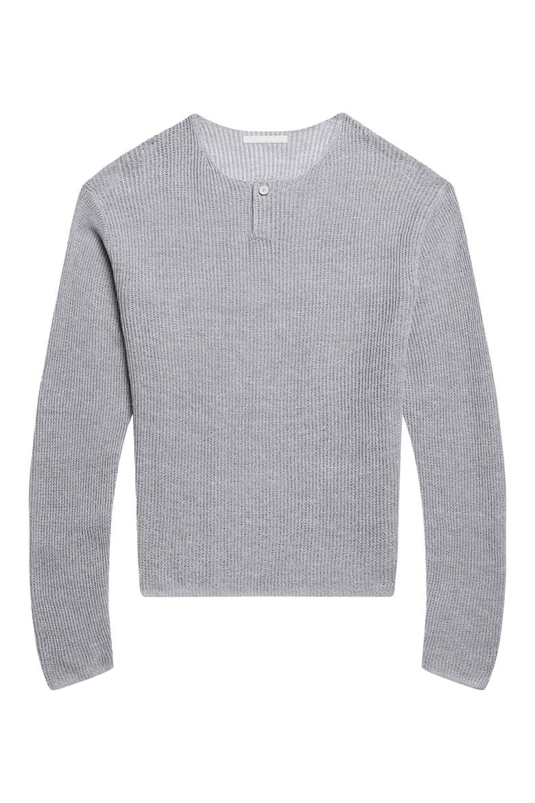 Texture Henley Sweater, Alternate, color, COOL GREY