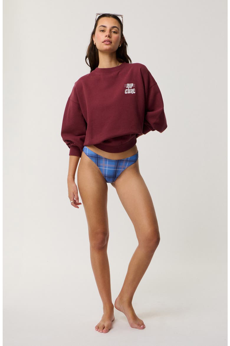 Archive Plaid Bikini Bottoms, Alternate, color, BLUE