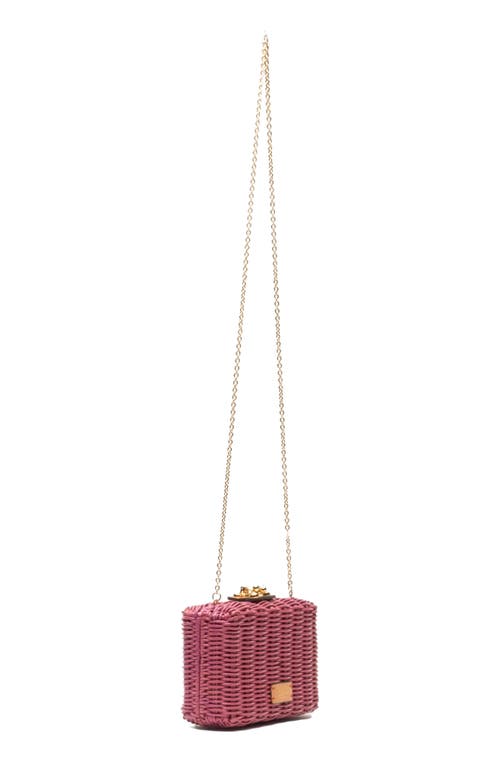 Frances Valentine Paige Wicker Box Clutch