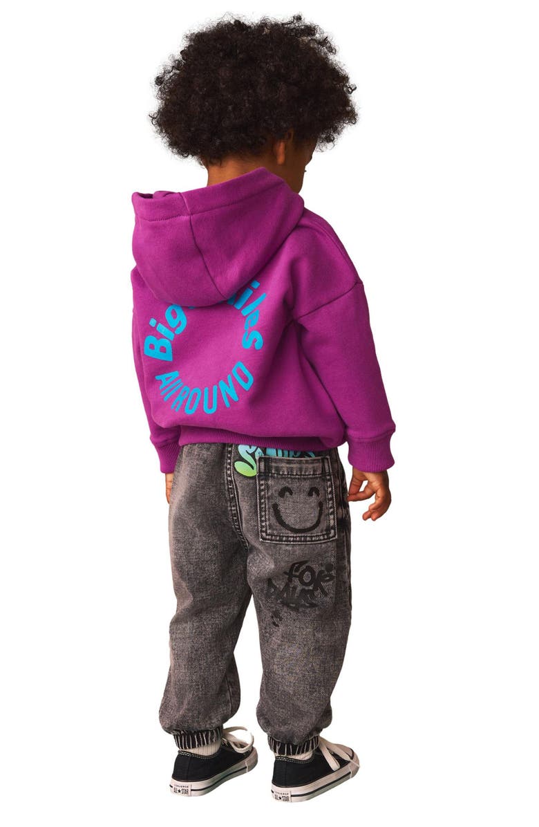 NEXT Kids' Smiley Graffiti Print Pull-On Jeans, Alternate, color, 