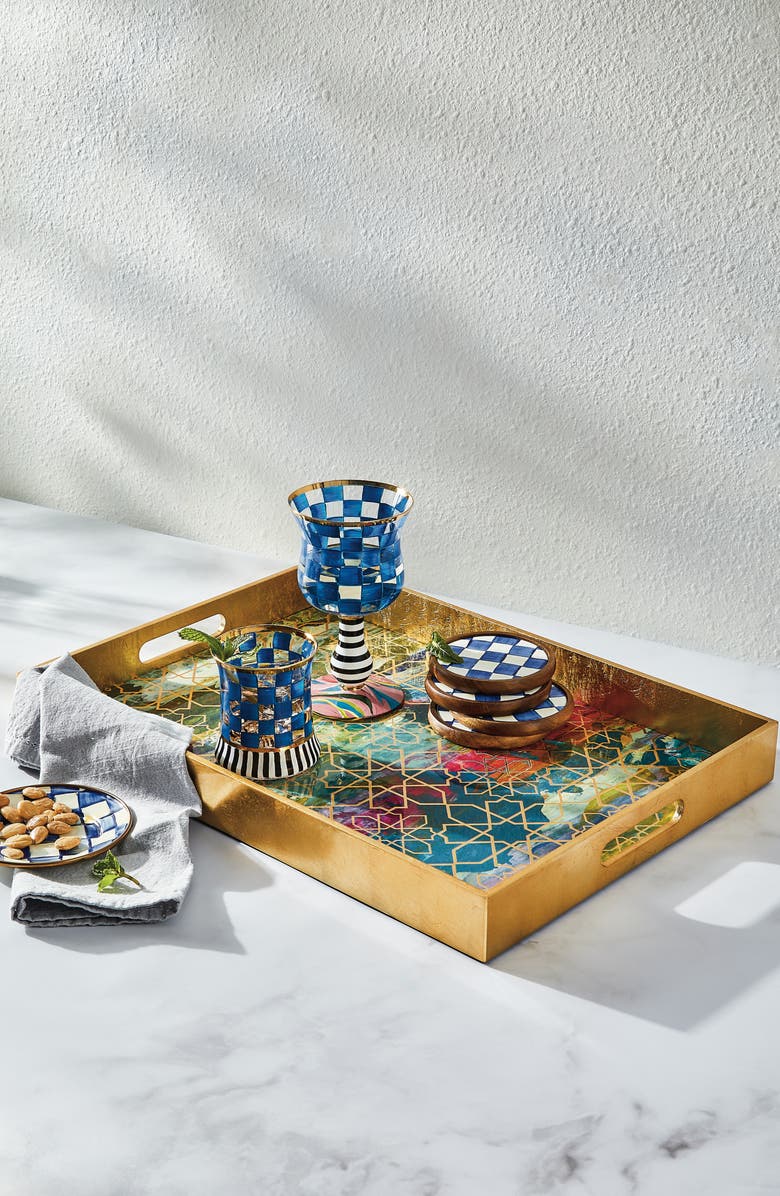 MACKENZIE CHILDS Set of 2 Carnival Royal Tumblers, Alternate, color, 