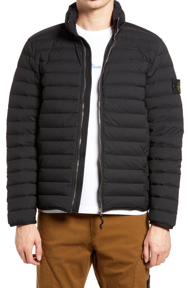 Stone Island Real Down Hooded Puffer Jacket, Alternate, color, 