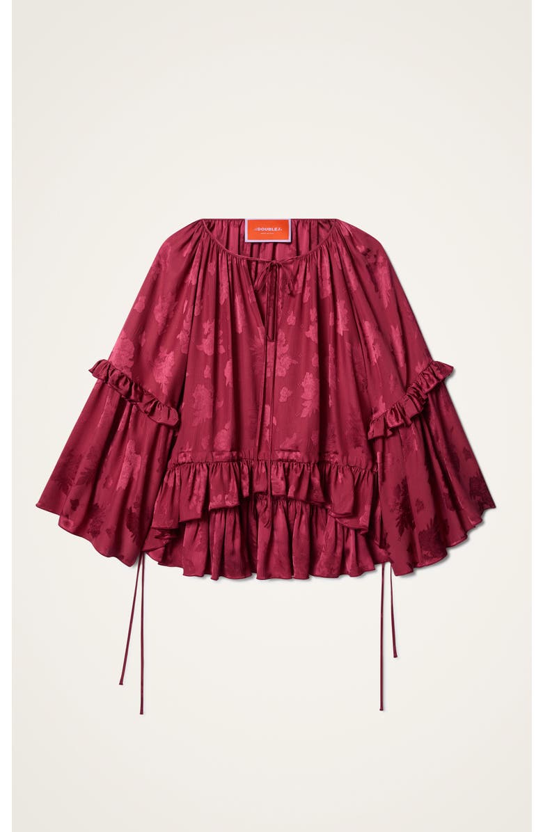 La DoubleJ Boho Blouse, Alternate, color, Solid Brick Red