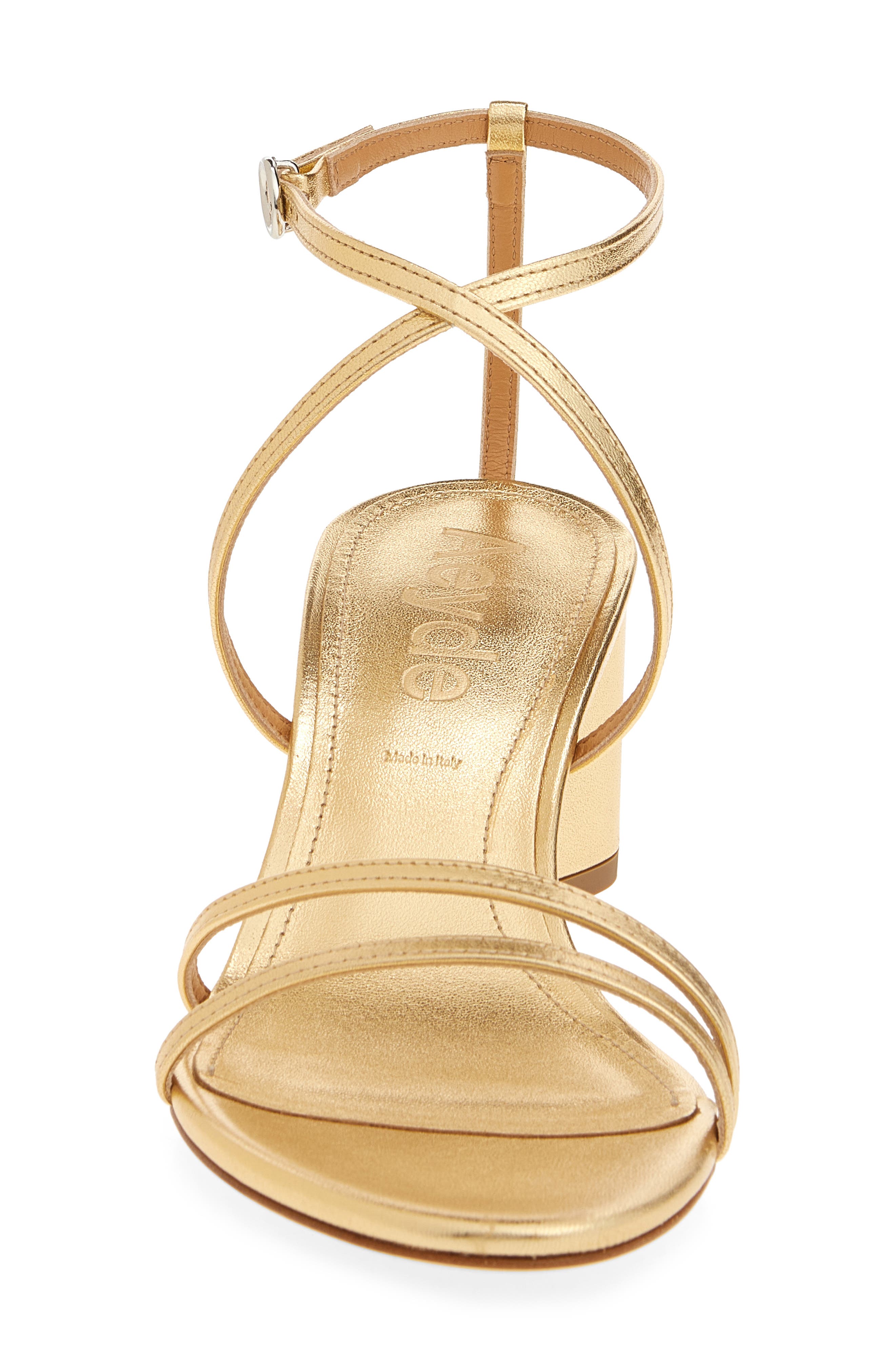 aeyde Mirella Sandal, Alternate, color, Gold