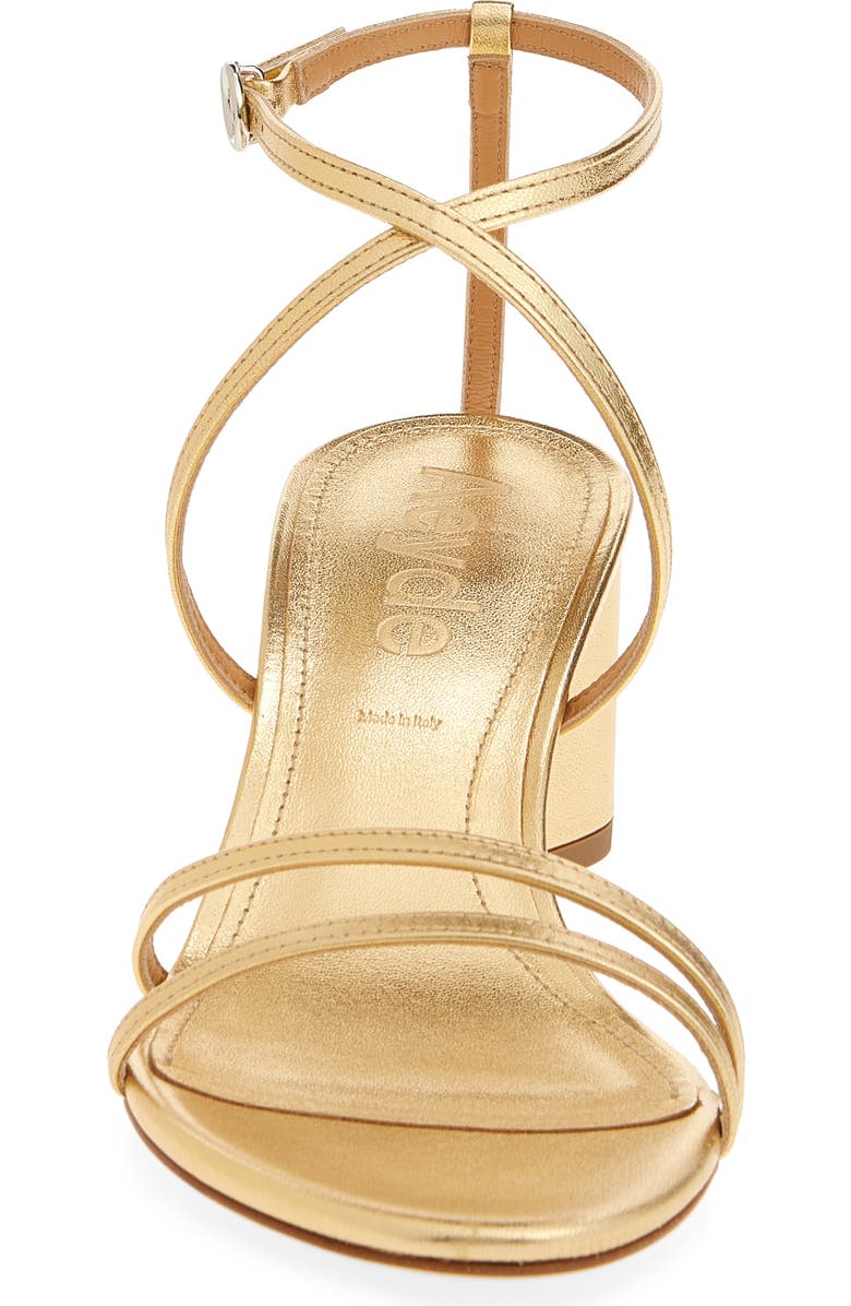 aeyde Mirella Sandal, Alternate, color, Gold