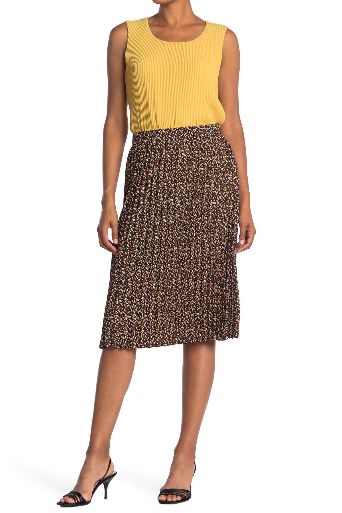Pleione Knee Length Pleated Skirt (Women) | Nordstromrack
