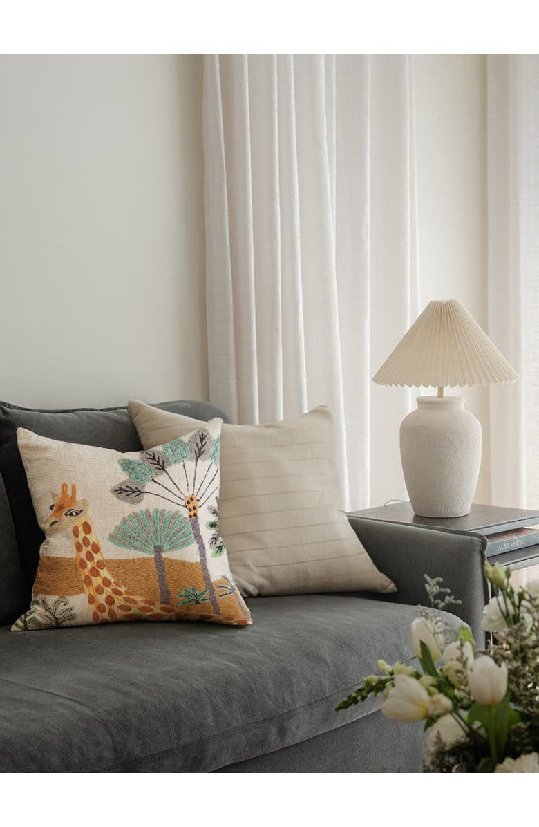 GAURI KOHLI Giraffe Throw Pillow Cover, Alternate, color, Multicolored