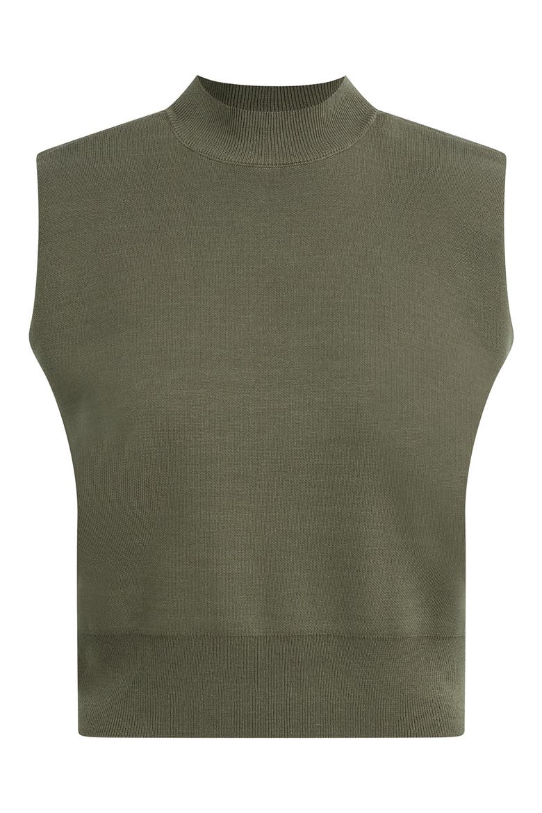 The Whitney Sleeveless Knit Crop Top, Alternate, color, ARMY