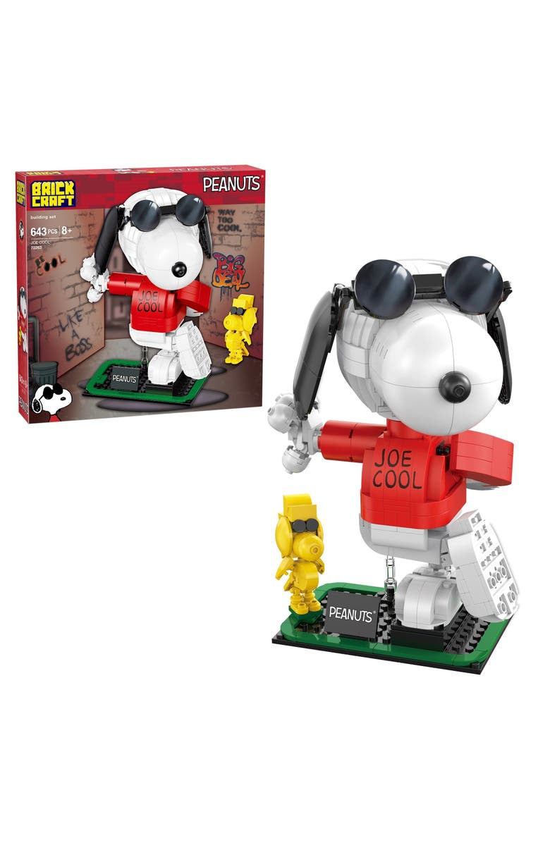 Brickcraft Peanuts Joe Cool Building Set, Main, color, Red