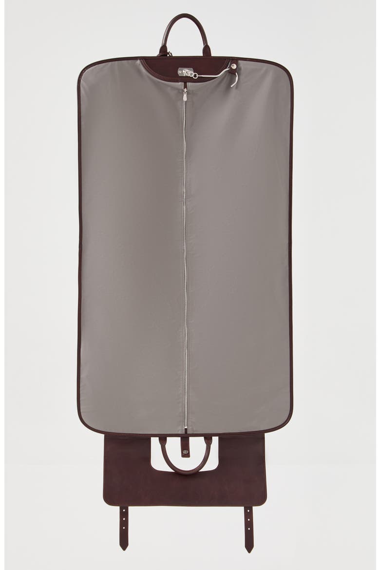 Calfskin suit carrier, Alternate, color, Burgundy