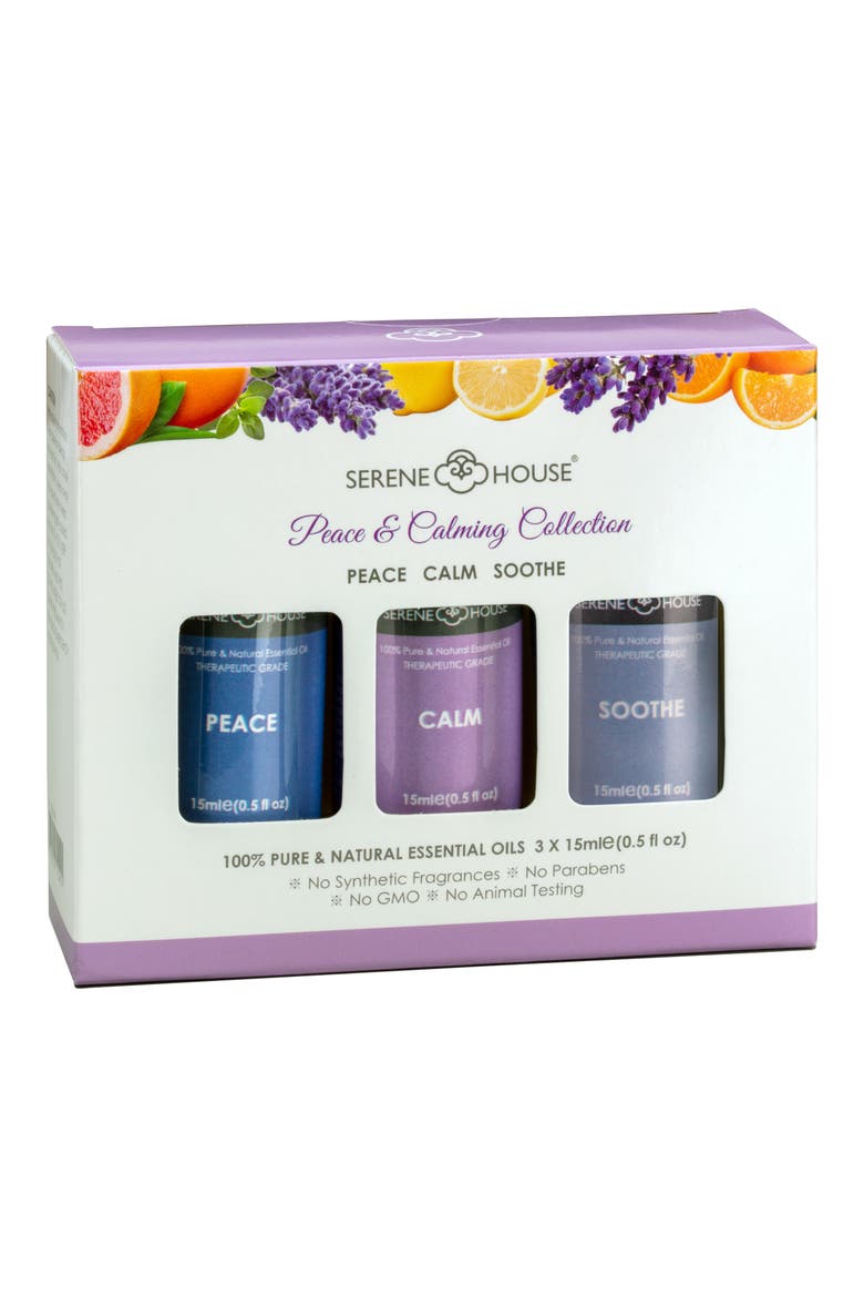 Peace & Calming 3-Pack Essential Oils, Alternate, color, WHITE