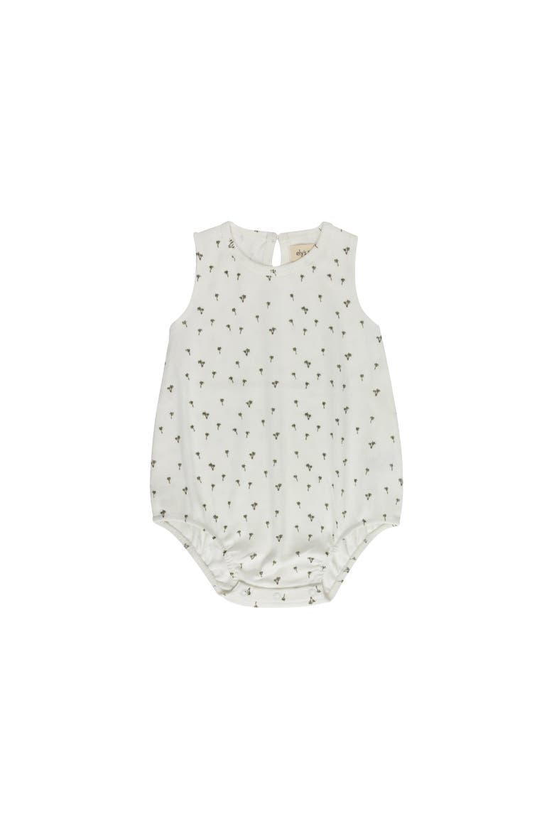 Printed Palm Trees Collection - Baby Boy Romper, Main, color, Ivory