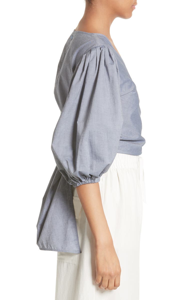 Elizabeth and James Farrah Blouson Wrap Top, Alternate, color, 