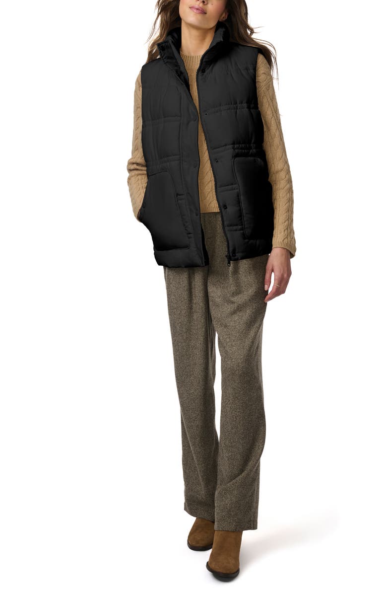 Bernardo Minimalist Double Needle Stitch Recycled Polyester Puffer Vest, Alternate, color, 