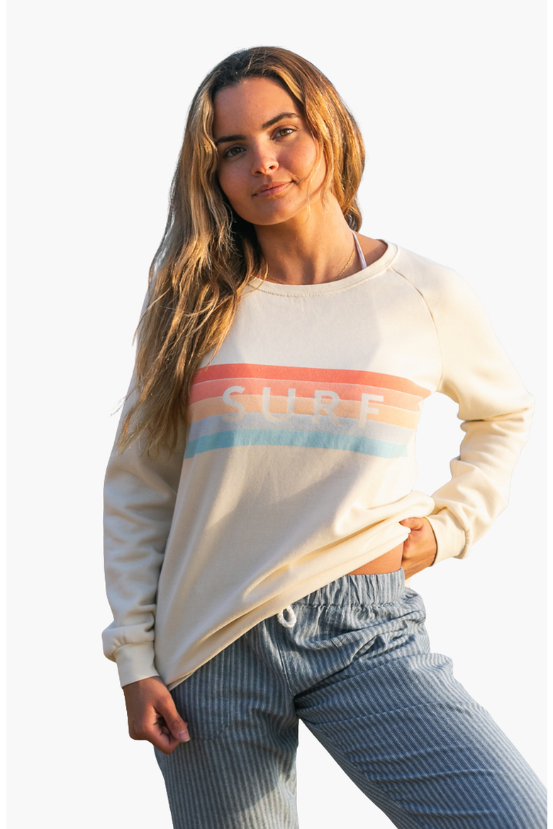 Ventura Crewneck Sweater, Alternate, color, Off-white Stripes