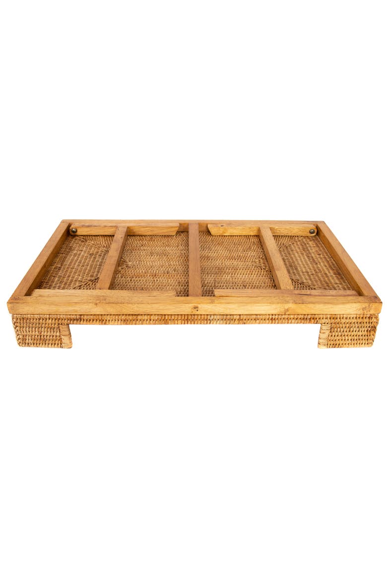Artifacts Rattan Breakfast Tray/Table, Alternate, color, Honey Brown