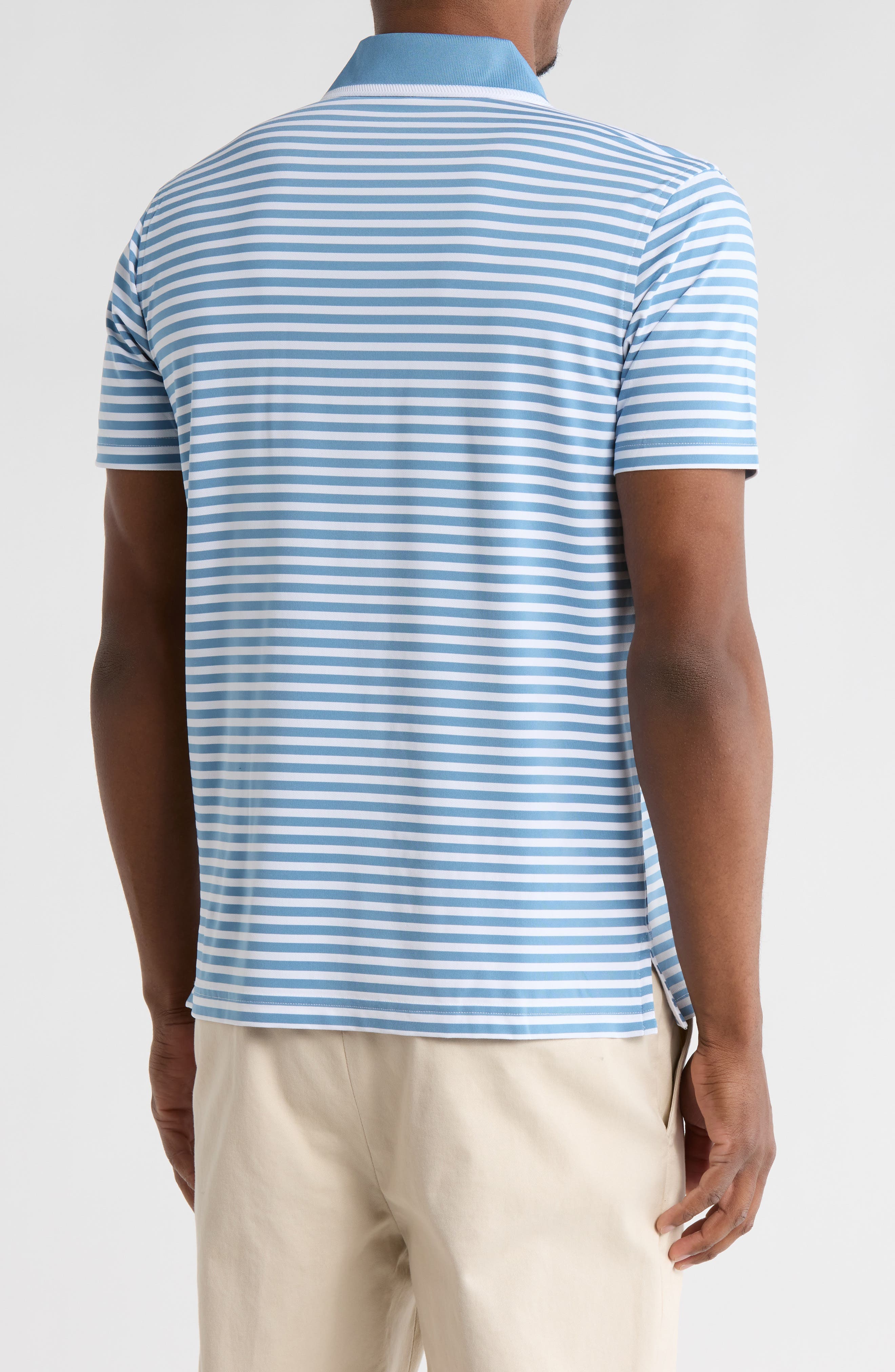 Feeder Stripe Knit Performance Polo - image 2