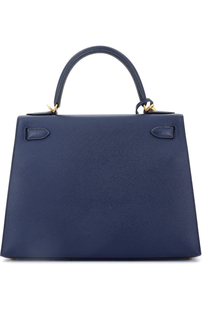Pre-Owned Hermes Kelly Handbag Blue Epsom with Gold Hardware 28, Alternate, color,