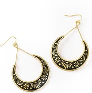 Matr Boomie Nisha Crescent Moon Hoop Earrings