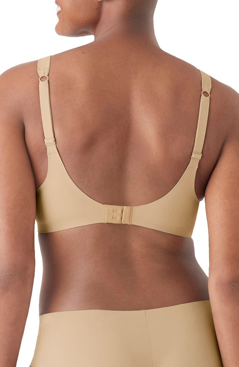 True & Co True Body Boost Wireless Hook Back Push-Up Bra, Alternate, color, Desert