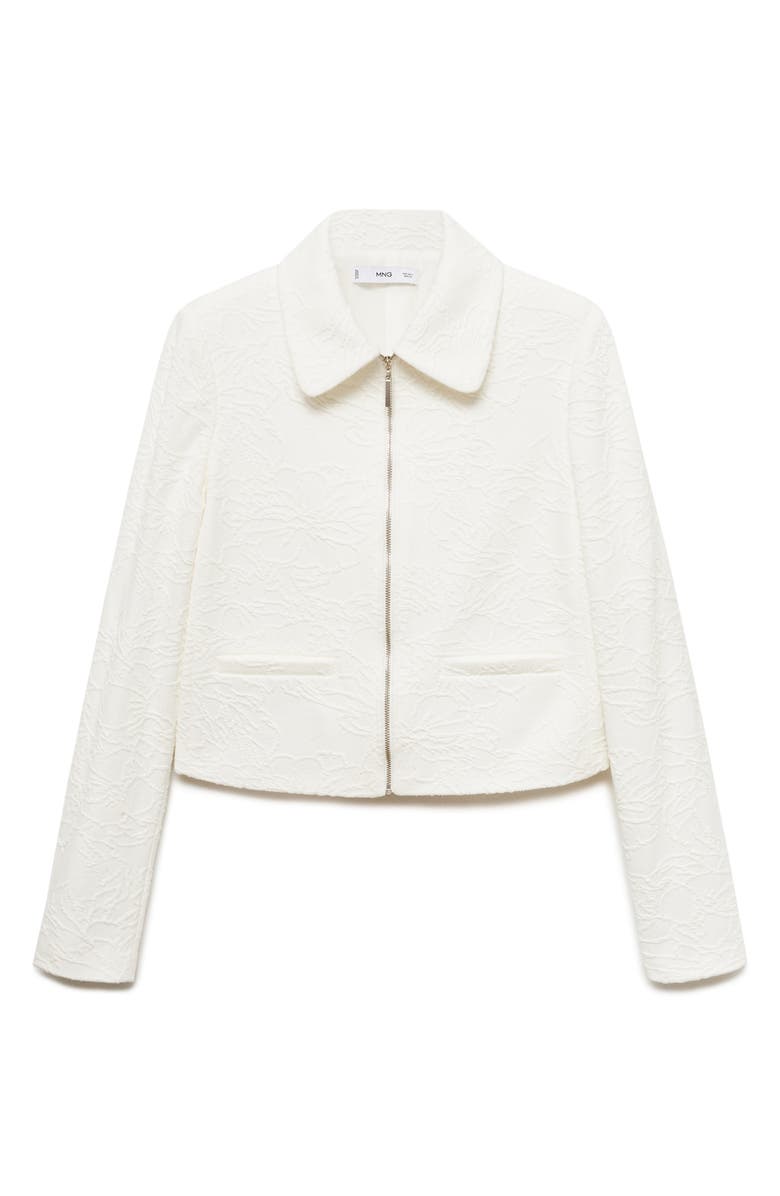 MANGO Textured Cotton Blend Jacket, Alternate, color,