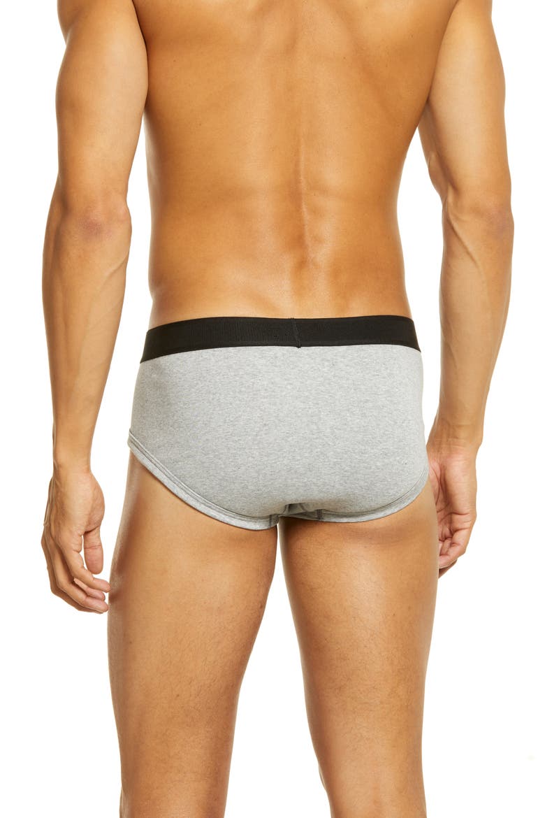 2-Pack Cotton Stretch Jersey Briefs, Alternate, color, GREY MELANGE