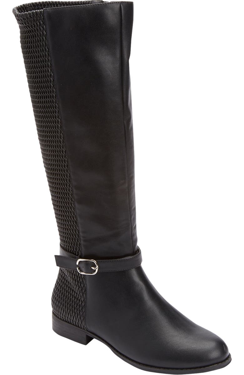 Comfortview The Reeve Tall Wide Calf Boot, Main, color, Black
