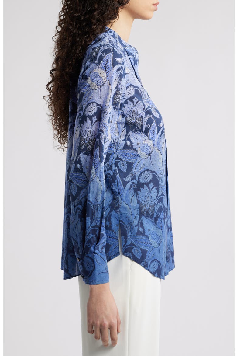 Print Top, Alternate, color, BLUE MULTI