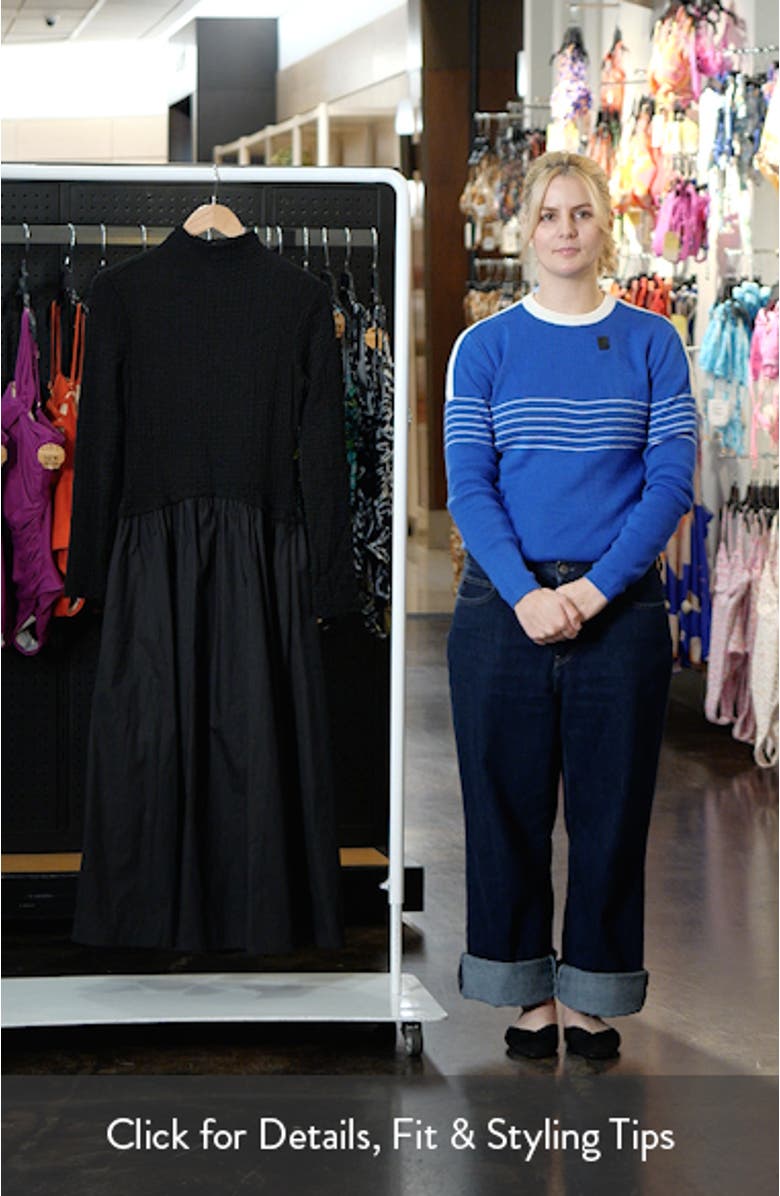 Kearney Long Sleeve Mixed Media Dress, sales video thumbnail