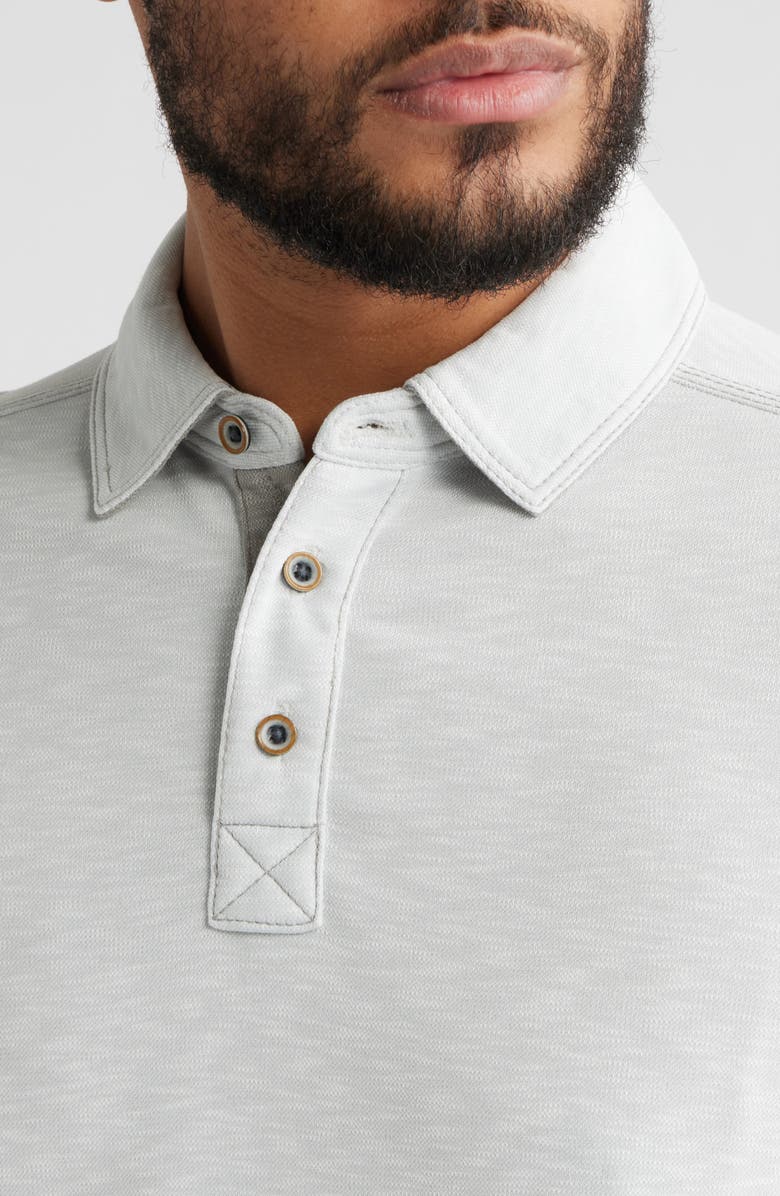 Johnston & Murphy Vintage Slub Polo, Alternate, color, Light Grey