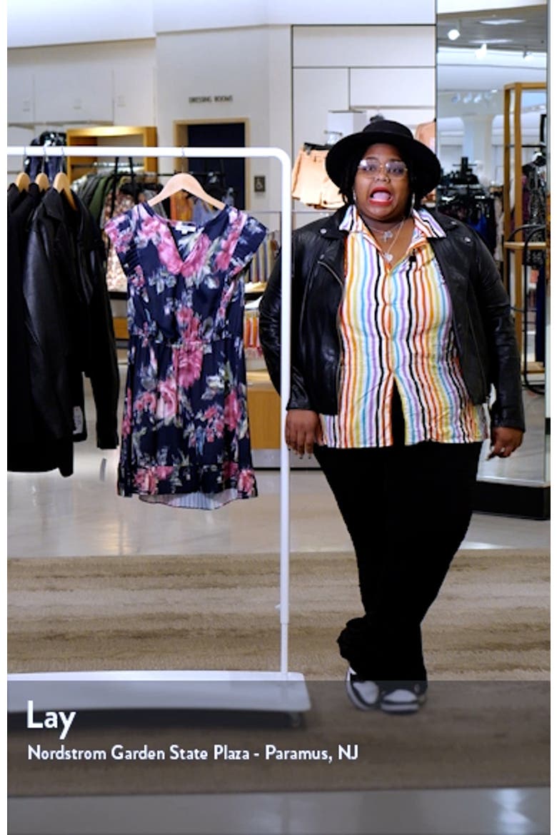 Floral Ruffle Trim Minidress video
