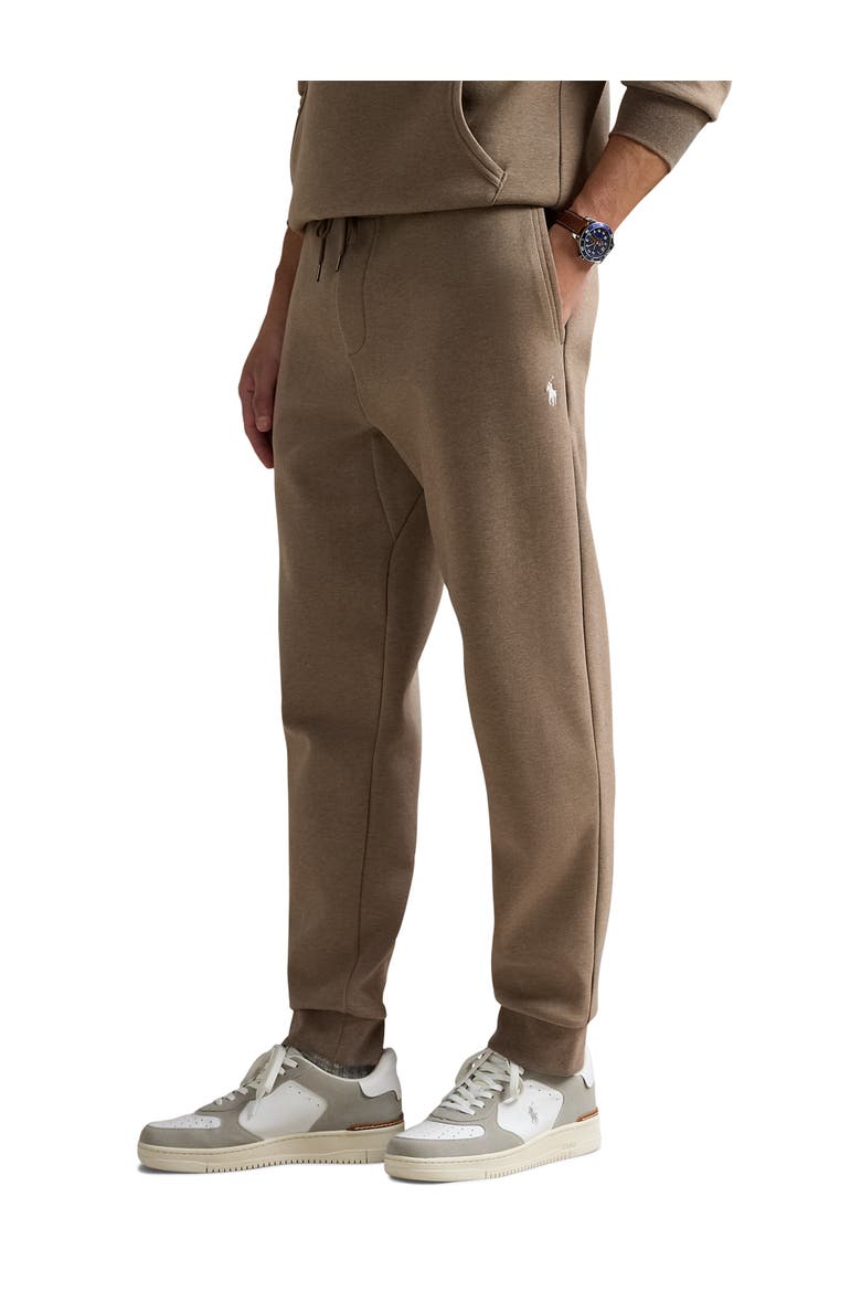 Big & Tall Double-Knit Joggers, Main, color, BROWN HEATHER