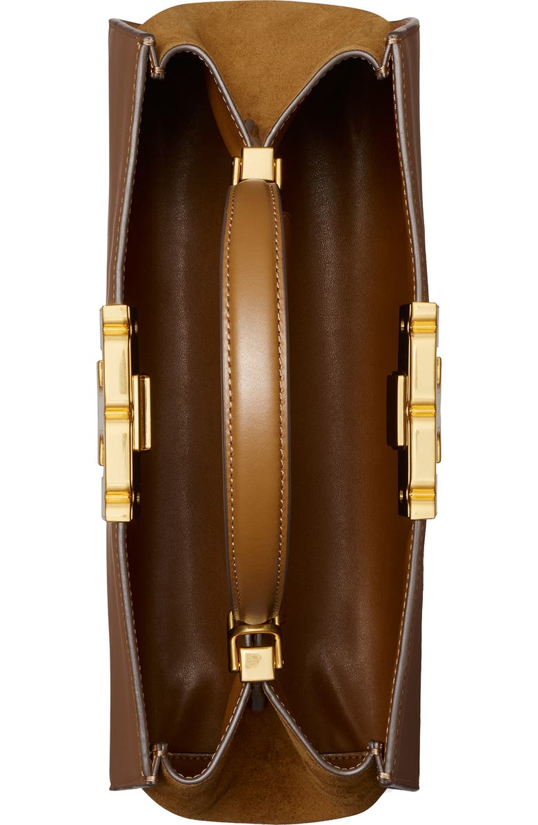 Tory Burch Eleanor Leather Satchel, Alternate, color, Moose