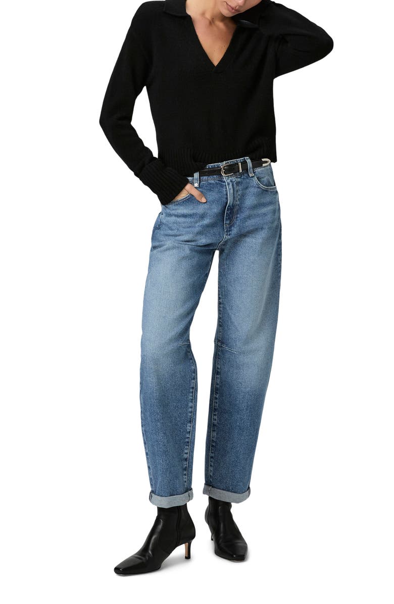 PAIGE Alexis Darted High Waist Barrel Jeans, Alternate, color, Ryland