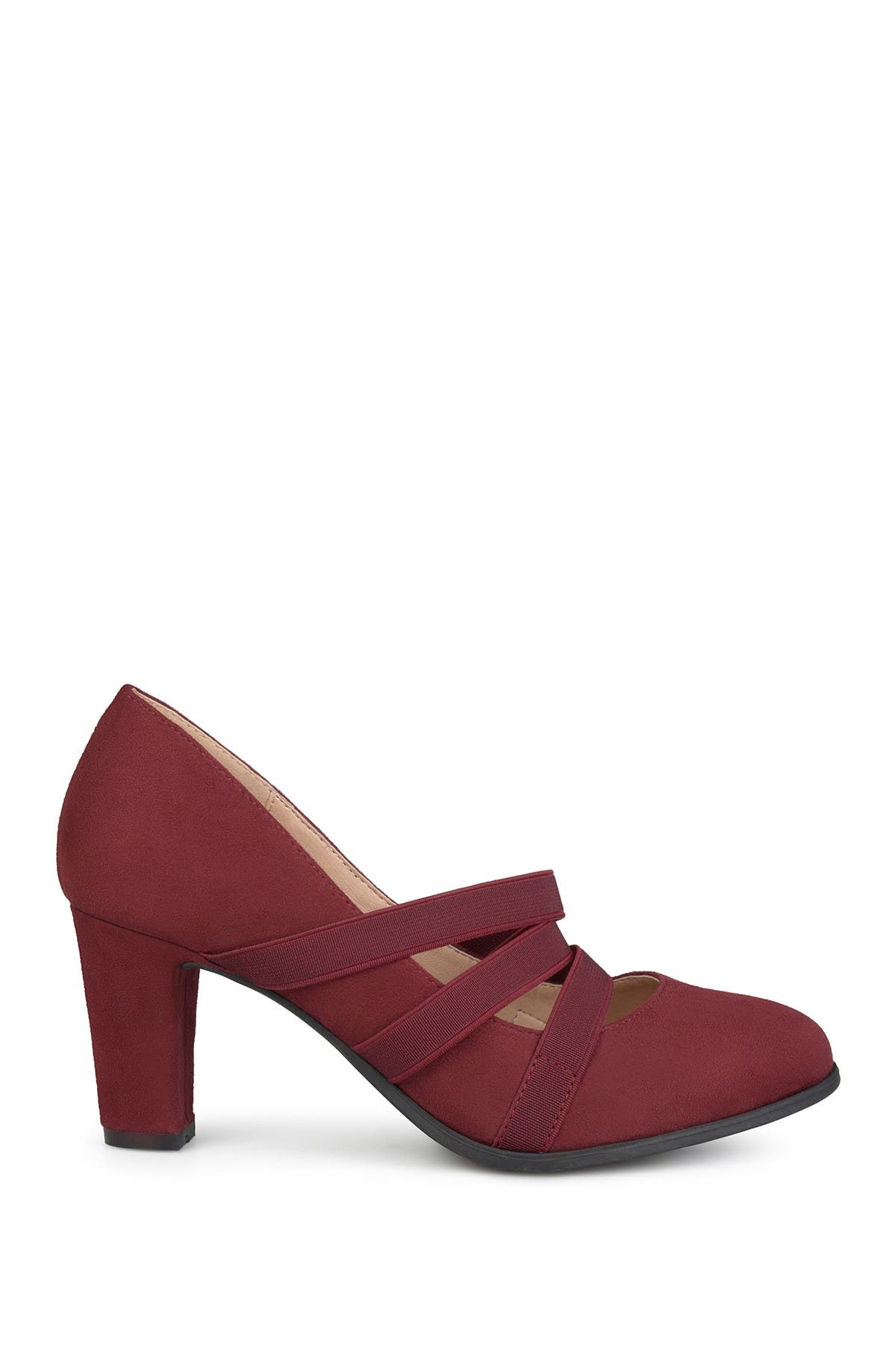 JOURNEE Loren Strappy Pump, Alternate, color, WINE