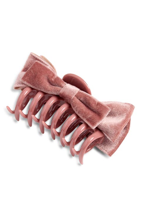Kids' Velvet Bow Claw Clip