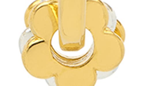 Estella Bartlett Multi Flower Beaded Hoop Earrings In Gold