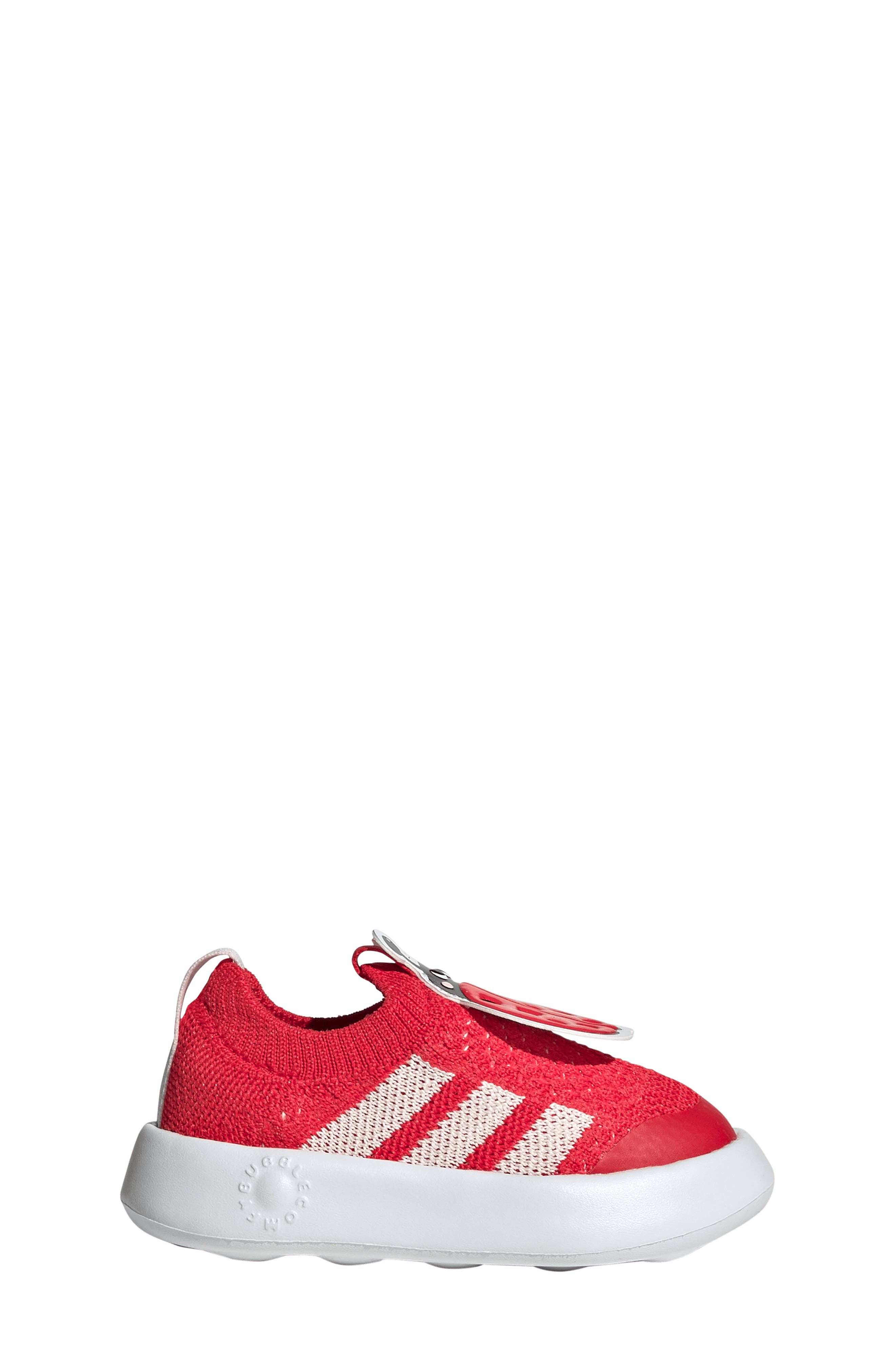 Kids' Bubblecomfy Knit Sneaker, Alternate, color, RUBY/ OFF WHITE/ WHITE