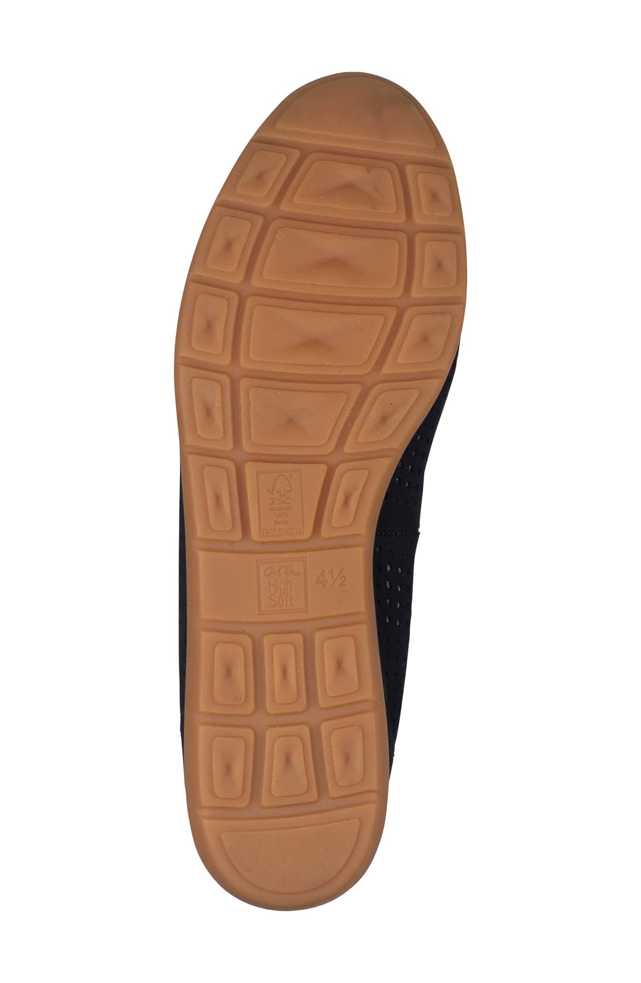 ara Sarah Perf Flat, Alternate, color, Navy