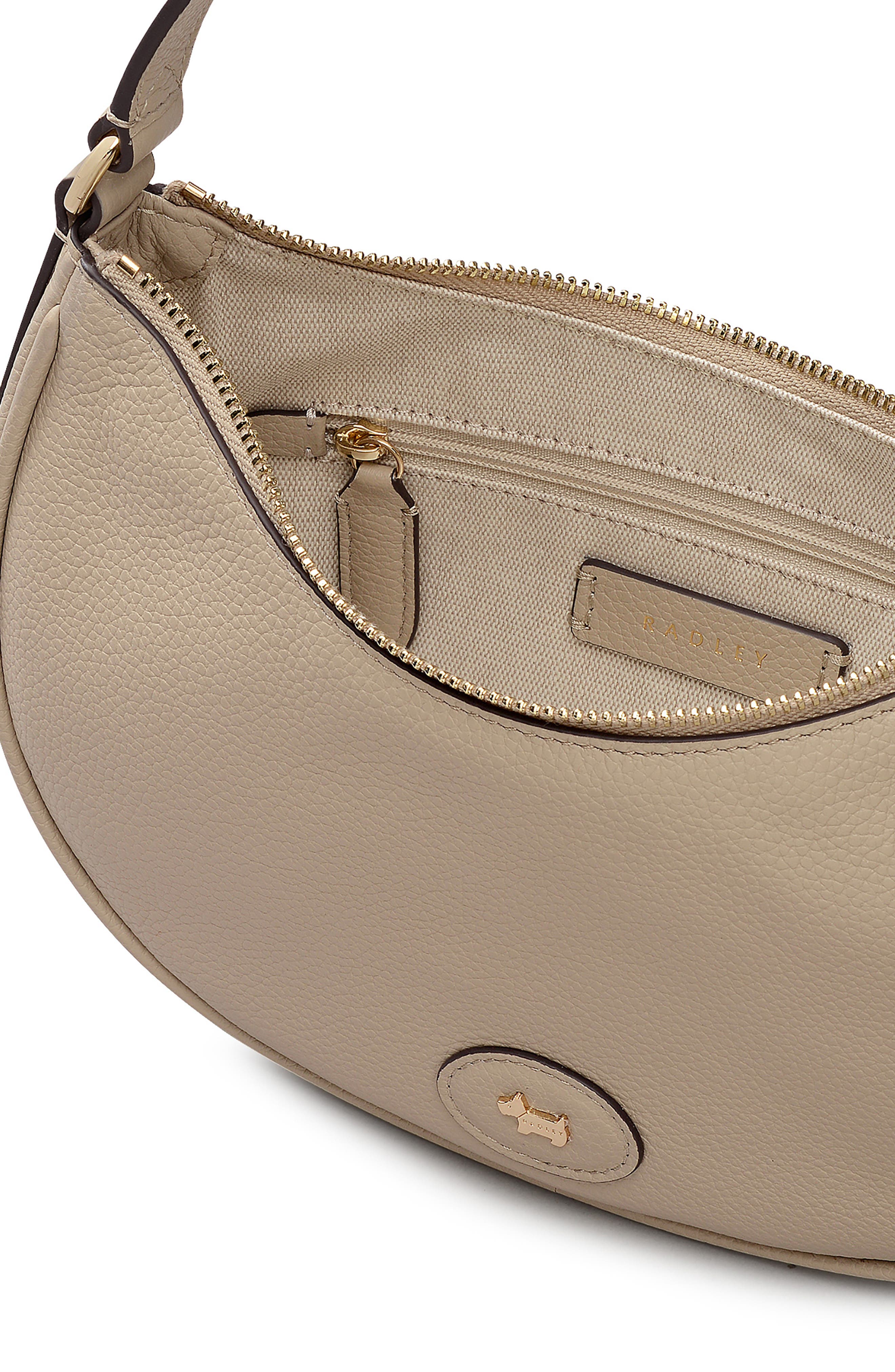 Radley Heath Crescent Large Zip Top Shoulder Bag, Alternate, color, Porcini