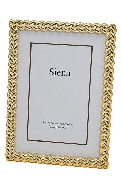 Goldtone Braid 8" x 10" Picture Frame