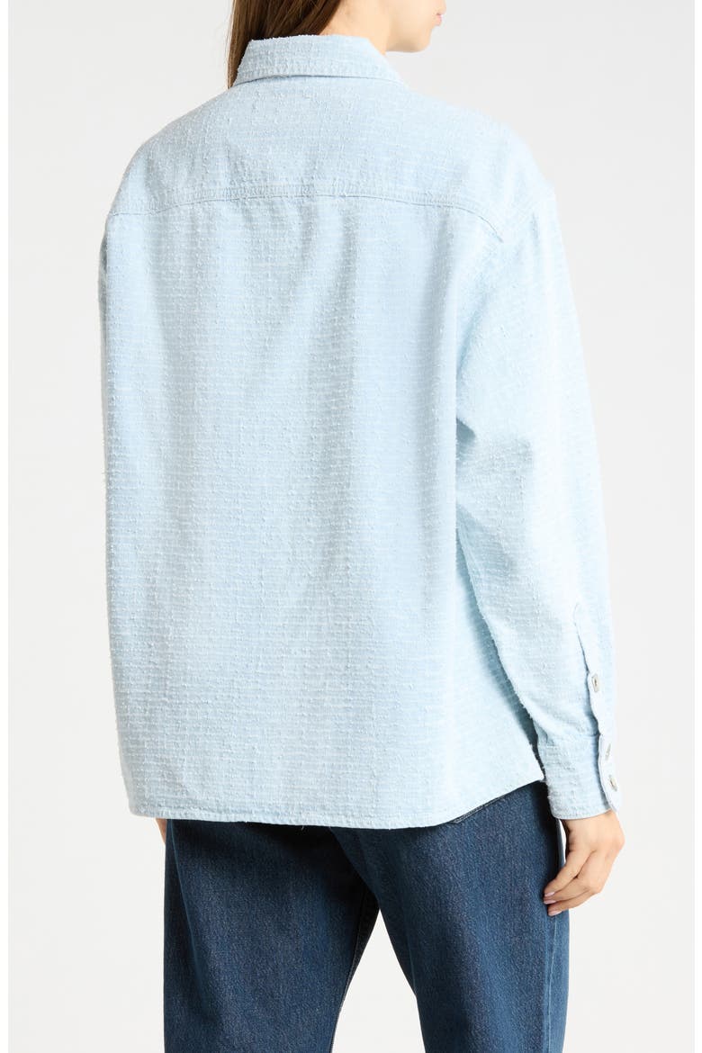 Jax Textured Button-Up Shirt, Alternate, color, SKY TWEED