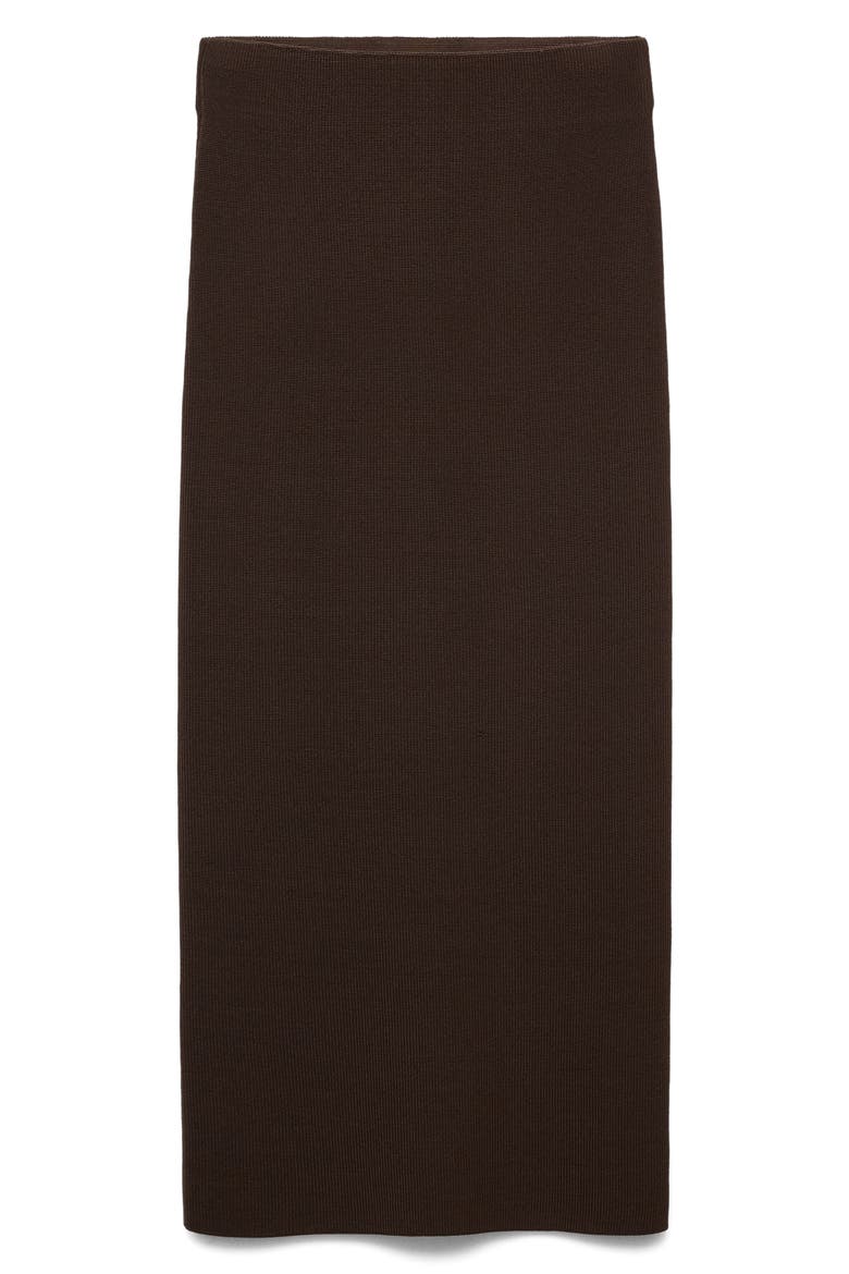 Knit Midi Skirt, Alternate, color, CHOCOLATE