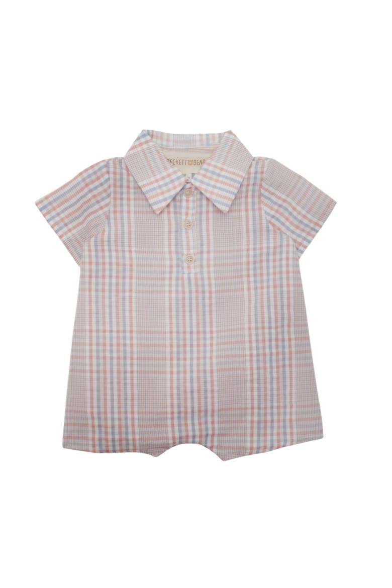 Sawyer Short Sleeve Romper, Main, color, Red