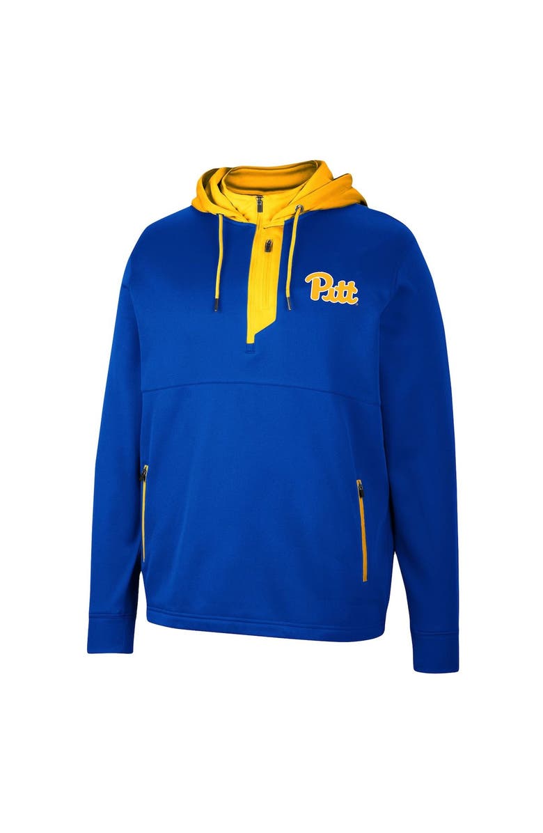 COLOSSEUM Men's Colosseum Royal Pitt Panthers Luge 3.0 Quarter-Zip Hoodie, Alternate, color, Royal