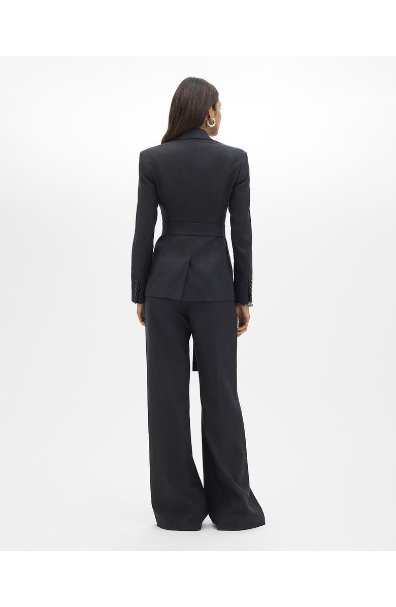 Another Tomorrow Double Breasted Fitted Jacket, Alternate, color, Black