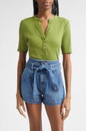 Veronica Beard Reubian Henley T-Shirt